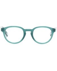 Giorgio Armani - Logo-Engraved Oval-Frame Glasses - Lyst