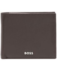 BOSS - Logo-plaque Leather Wallet - Lyst