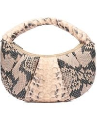 Roberto Cavalli - Schultertasche Mit Python-Prägung - Lyst
