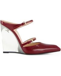 Gucci - Buckle-Detail Wedge Mules - Lyst