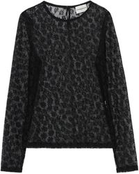 Claudie Pierlot - Floral-Lace Long-Sleeve Top - Lyst