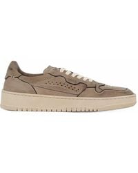 LEMARGO - Perforated Panelled Leather Sneakers - Lyst