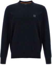 BOSS - Maglione Girocollo Con Logo - Lyst