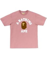 A Bathing Ape - Short Sleeve College Tee - Lyst