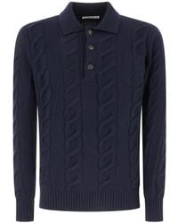 Kangra - Cable-Knit Cashmere Polo Sweater - Lyst