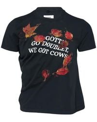 Doublet - Twister Leaf-Embroidered T-Shirt - Lyst