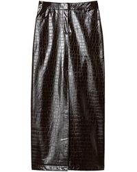 Twinset - Falda larga con efecto de piel de cocodrilo - Lyst