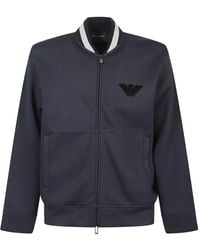 Emporio Armani - Eagle-emblem Zip-up Bomber - Lyst
