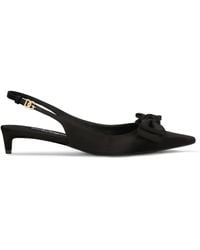 Dolce & Gabbana - Satin Slingback Pumps - Lyst