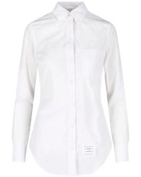 Thom Browne - Hemd Mit Logo-Patch - Lyst