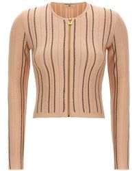 Elisabetta Franchi - Cropped Knit Cardigan - Lyst