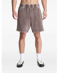 Dime - Logo-Embroidered Acid-Wash Shorts - Lyst