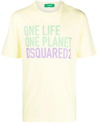DSquared² - Logo-Print Round-Neck T-Shirt - Lyst
