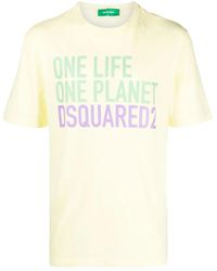 DSquared² - Camiseta con logo estampado y cuello redondo - Lyst