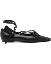 Off-White c/o Virgil Abloh - Strapped Flat Pumps - Lyst