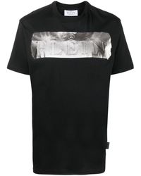 Philipp Plein - Metallic-detail Logo T-shirt - Lyst