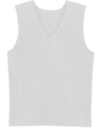 Homme Plissé Issey Miyake - Plissé V-Neck Vest - Lyst