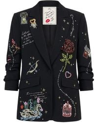 Cinq À Sept - Kelsa Starry Scribbles Embellished Blazer - Lyst