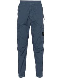 Stone Island - Compass-appliqué Tapered Cargo Trousers - Lyst