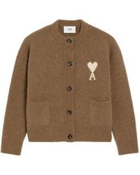 Ami Paris - Ami De Coeur Cardigan - Lyst