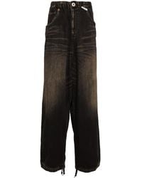 Maison Mihara Yasuhiro - Straight-Leg-Jeans Mit Logo-Patch - Lyst