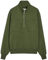 Drake's - Half-Zip Patch-Pocket Sweatshirt - Lyst