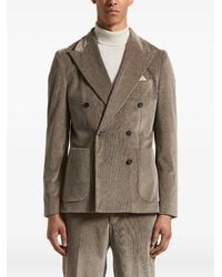 Peserico - Double-Breasted Corduroy Jacket - Lyst
