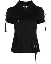 Blumarine - Cargo-pocket Hooded Cotton T-shirt - Lyst