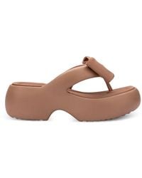 Melissa - Free Fuzzy Platform Bow Flip-Flops - Lyst