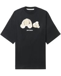 Palm Angels - Bear-print Cotton-jersey T-shirt - Lyst