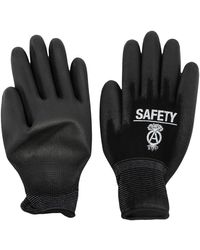 Neighborhood Safety-print Gloves - Black