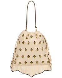Etro - Kalispera Medium Leather Bag With Embroidery And Beads - Lyst