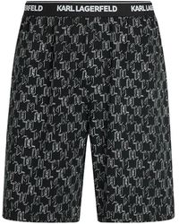 KARL LAGERFELD - Monogram Pajama Shorts - Lyst