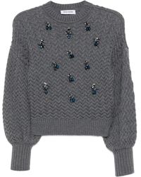Dice Kayek - Sweater Verfraaid Met Kristallen - Lyst