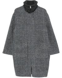 Manzoni 24 - Check-Pattern Drawstring Coat - Lyst