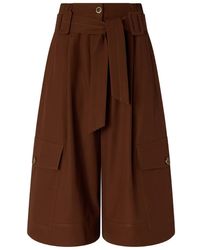 Pinko - Wide-Leg Buckle Detail Shorts - Lyst