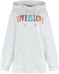 Alberta Ferretti - Lettering-Patch Hoodie - Lyst