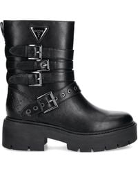 Guess - Salvo Buckle-Detail Platform Boots - Lyst