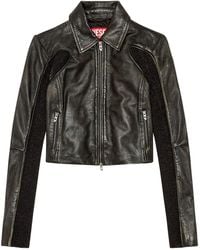 DIESEL - L-totem Leather Jacket - Lyst