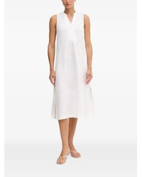 Benetton - Sleeveless Linen Midi Dress - Lyst