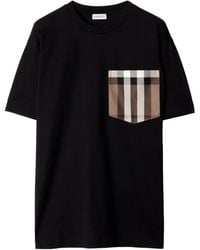 Burberry - Archiv Check Pocket T -Shirt - Lyst