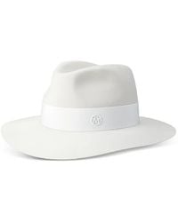 Maison Michel - Henrietta Ribbon-Detailed Fedora Hat - Lyst