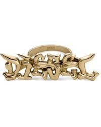DIESEL - Dx1681710 Logo Ring - Lyst
