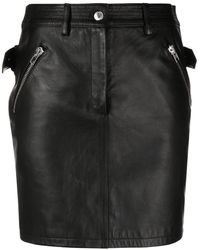 Moschino - High-waisted Leather Pencil Skirt - Lyst