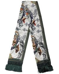 Dolce & Gabbana - Baroque Angel Print Fringed Scarf - Lyst