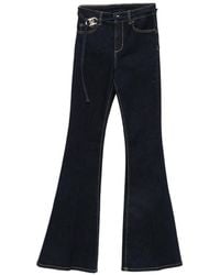 Liu Jo - Five-Pocket Belted Flared Jeans - Lyst