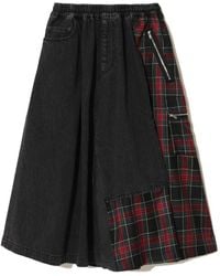 Undercover - Geruite Midi-Rok Met Vlakken - Lyst