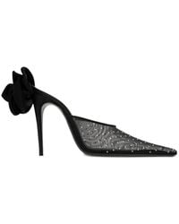 Magda Butrym - 110Mm Flower-Detail Pointed Mules - Lyst