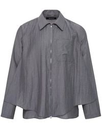 JiyongKim - Layered Zip-Up Shirt - Lyst