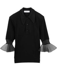 Toga - Polo À Bords En Tulle - Lyst